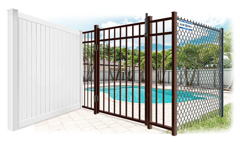 Atlanta Georgia pool fence safety features and options popular with homeowners