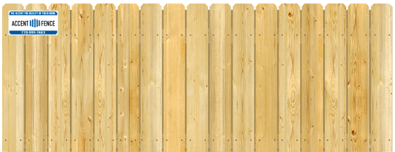 Straight Dog Ear Top - Wood Fence Option in Norcross Georgia