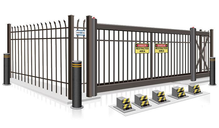 Commercial high security vehicle entry gate installation company for the Atlanta Georgia area.