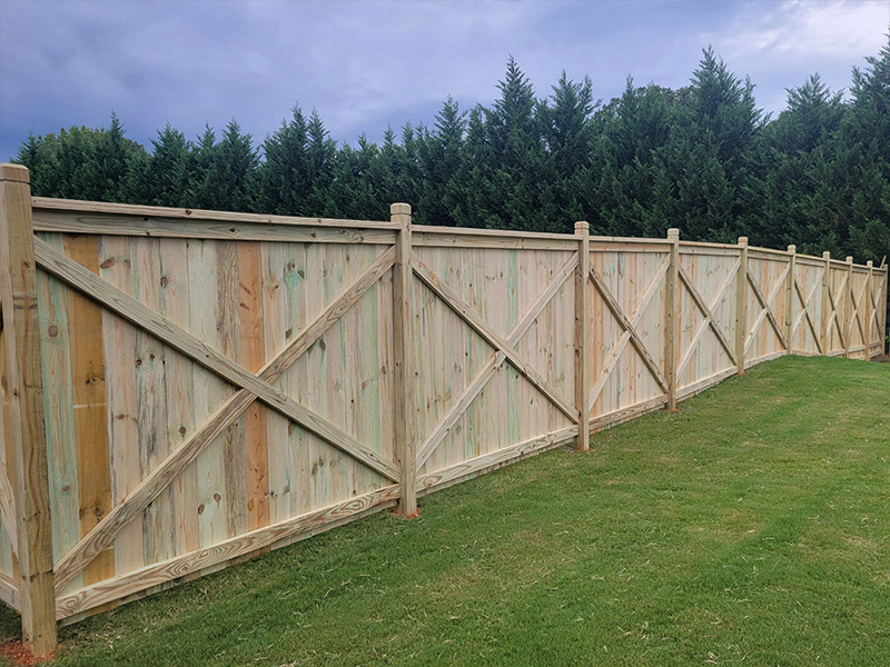 Auburn GA X style wood fence