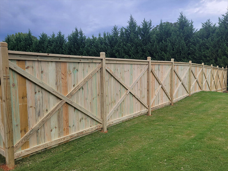 Cherokee County GA X style wood fence