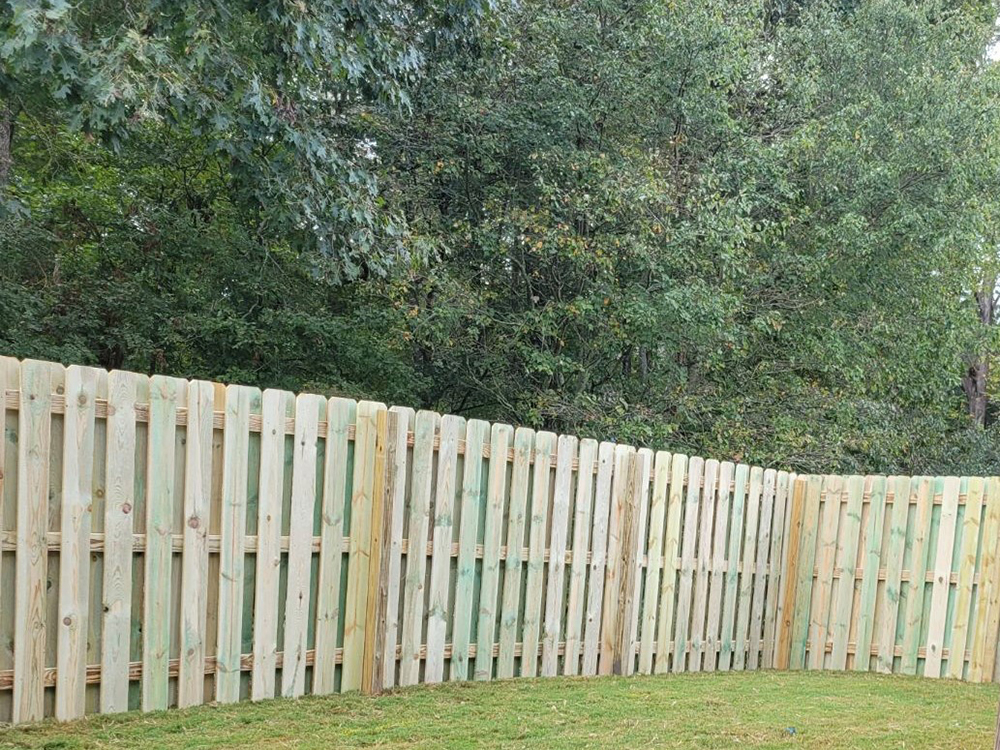 Lithia Springs GA Shadowbox style wood fence