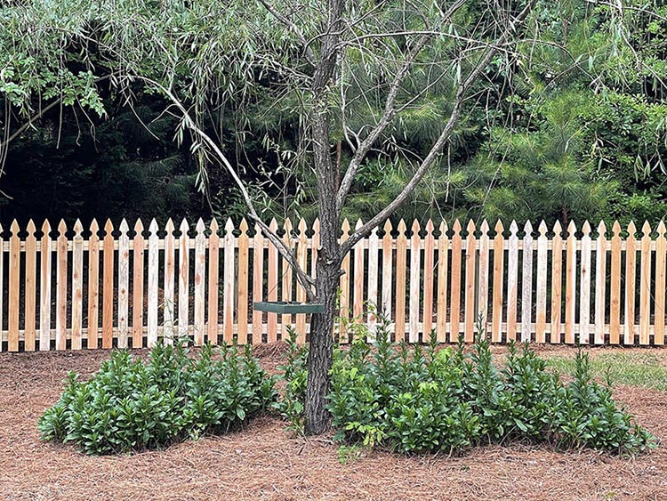 This Town GA Picket style wood fence
