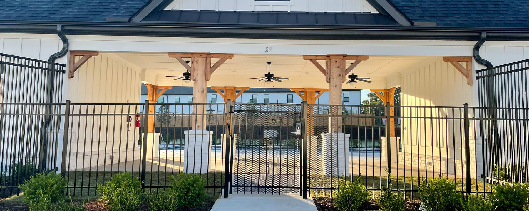 Steel fence installed by Accent Fence