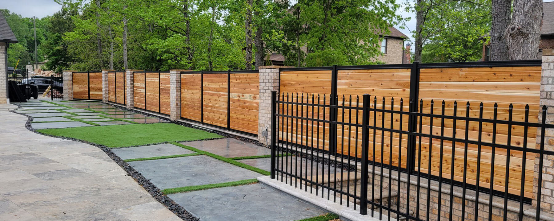 Wood fence installed by Accent Fence
