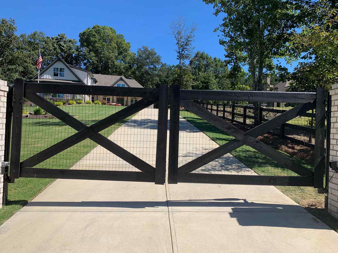 Residential Stained Wood Gate in Norcross, GA